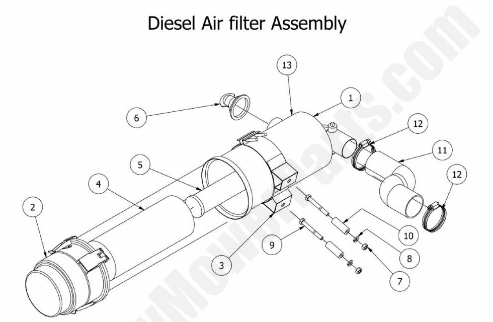 2015 Compact Diesel Air Filter Assembly